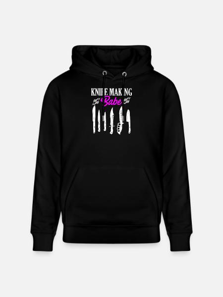 Knife Making Babe Knives Design - Stanley/Stella CRUISER Unisex Organic Hoodie - black
