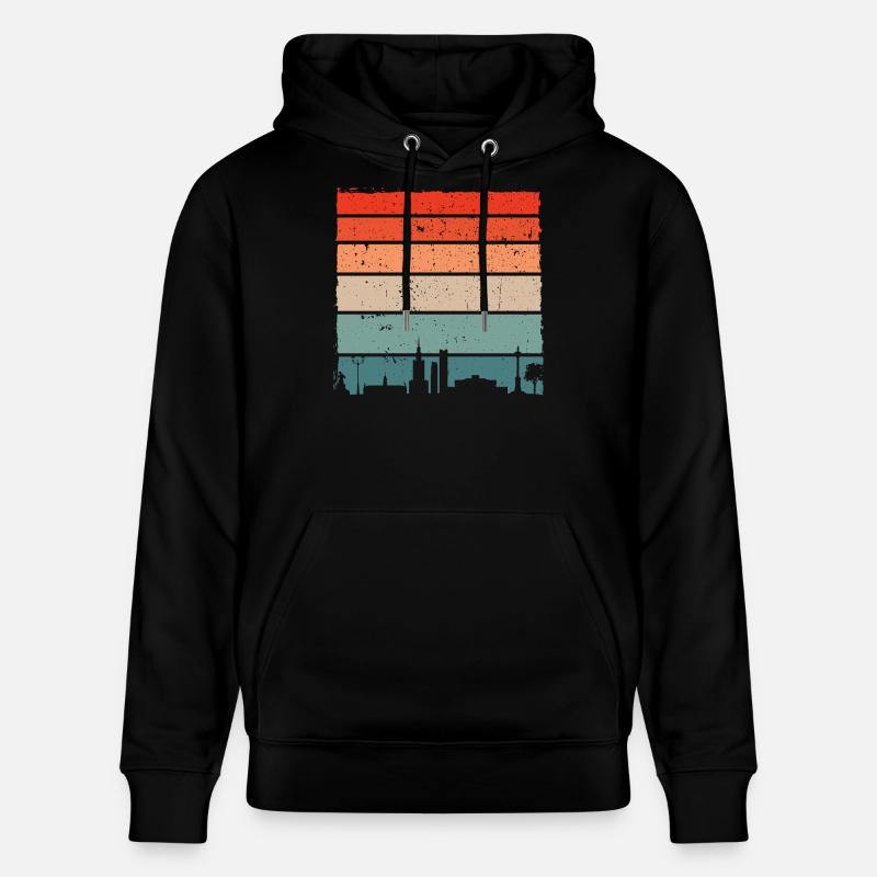 T-shirt dégradé Sunset Skyline - Sweat à capuche bio CRUISER Stanley/Stella Unisexe - noir