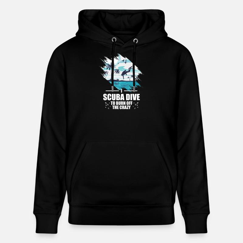 Scuba Diver Speerfischen Design - Stanley/Stella Unisex Bio-Hoodie CRUISER  - Schwarz