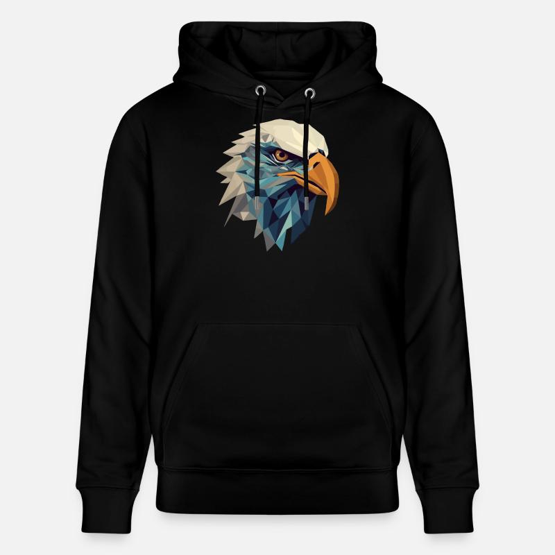 Aigle stylisé, géométrique - Sweat à capuche bio CRUISER Stanley/Stella Unisexe - noir