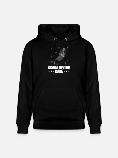 Scuba Diving Spearfishing Design - Stanley/Stella CRUISER Unisex Organic Hoodie - black