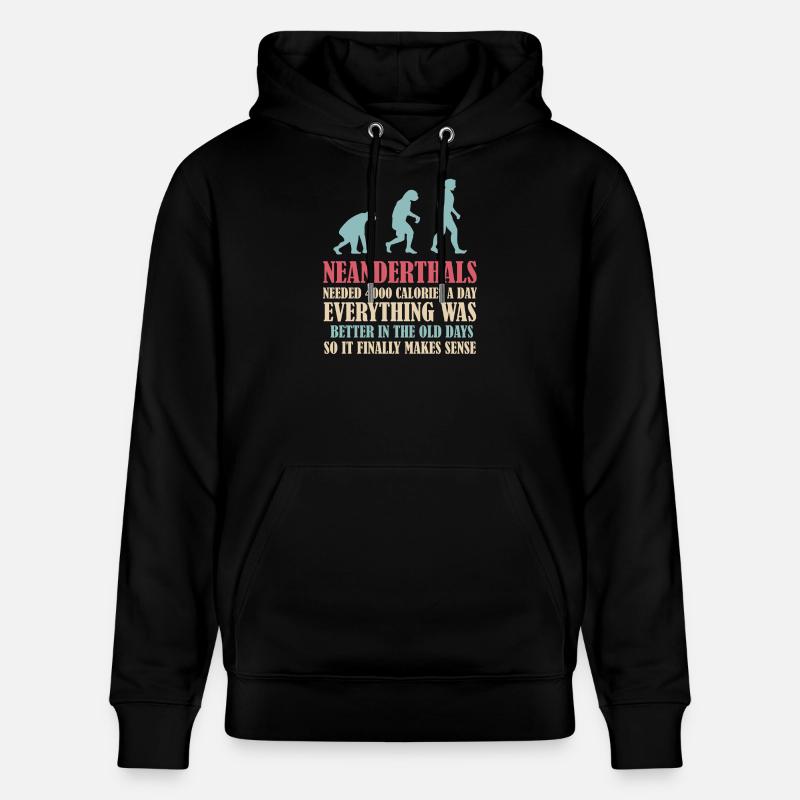 Néandertalien Anthropologue préhistorique - Sweat à capuche bio CRUISER Stanley/Stella Unisexe - noir