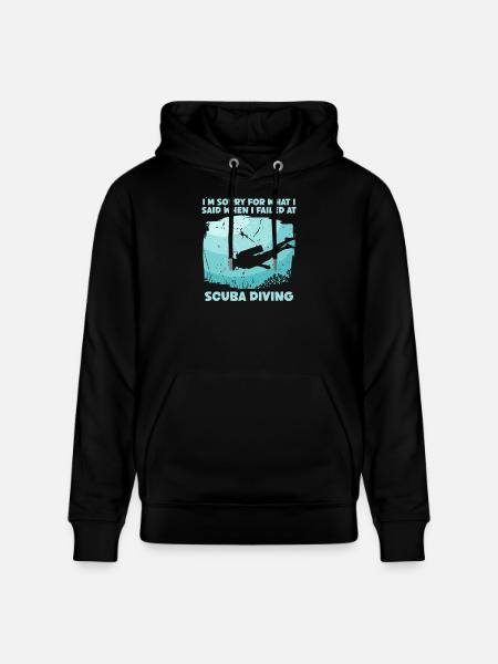 Scuba Diver Ocean Diver - Stanley/Stella CRUISER Unisex Organic Hoodie - black