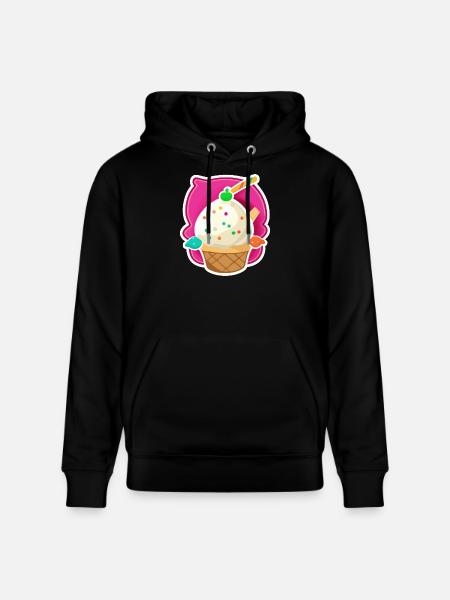 Eis, Eiscreme - Stanley/Stella CRUISER Unisex Organic Hoodie - black