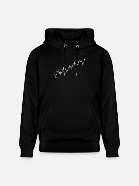 Candlestick chart - Stanley/Stella CRUISER Unisex Organic Hoodie - black
