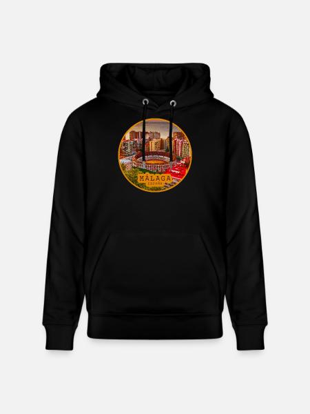 Malaga Bullring Panorama - Stanley/Stella CRUISER Unisex Organic Hoodie - black