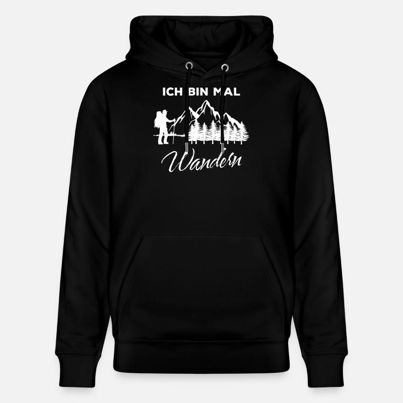 Wanderer Bergsteigen Statement Wandern Klettern - Stanley/Stella Unisex Bio-Hoodie CRUISER  - Schwarz