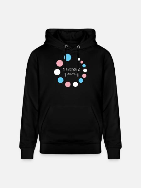 Pride Month - Transitioning... Loading - Stanley/Stella CRUISER Unisex Organic Hoodie - black
