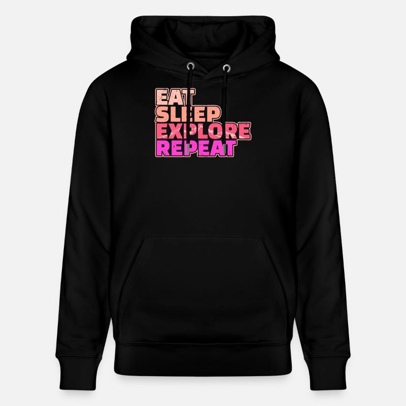 Déclaration de randonnée alpiniste - Sweat à capuche bio CRUISER Stanley/Stella Unisexe - noir