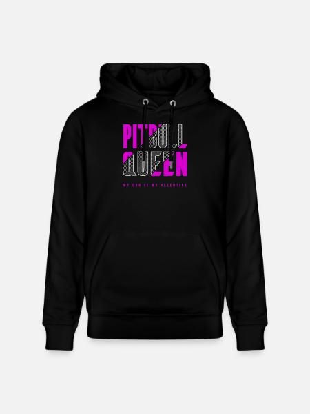 Pitbull Queen - Stanley/Stella CRUISER Unisex Organic Hoodie - black