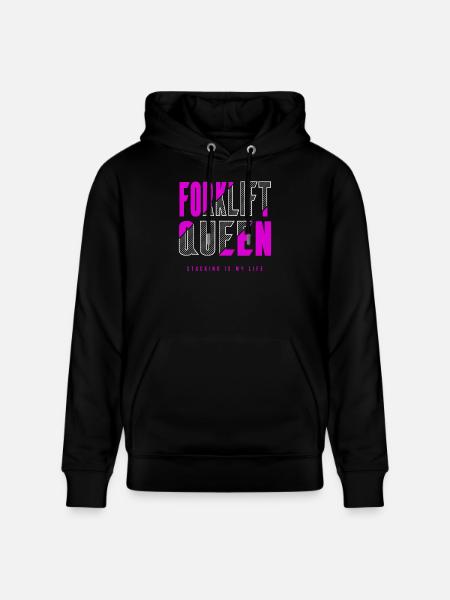 Forklift queen - Stanley/Stella CRUISER Unisex Organic Hoodie - black
