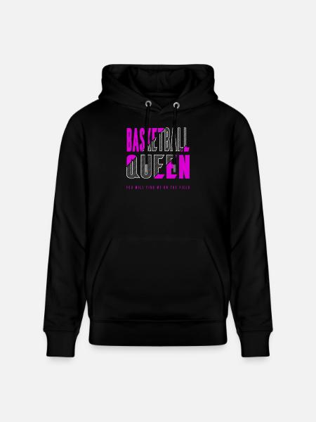 Basketball Queen - Stanley/Stella CRUISER Unisex Organic Hoodie - black