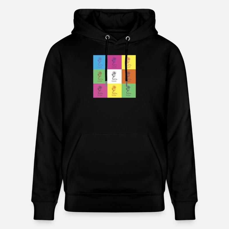 Conception du microphone - Sweat à capuche bio CRUISER Stanley/Stella Unisexe - noir