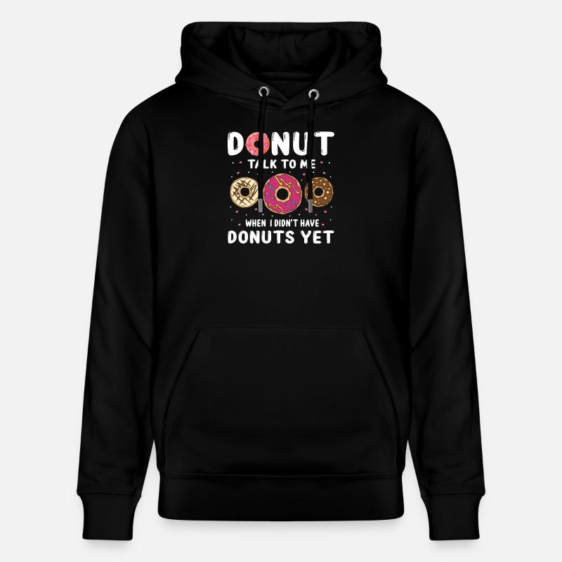 Donut spricht mit mir Design - Stanley/Stella Unisex Bio-Hoodie CRUISER  - Schwarz
