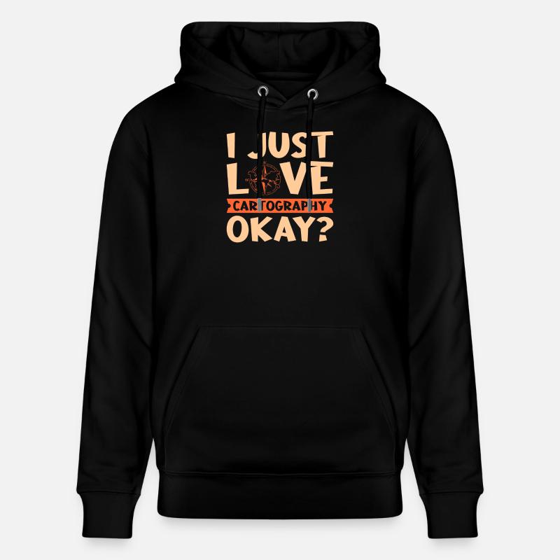 Conception cartographique - Sweat à capuche bio CRUISER Stanley/Stella Unisexe - noir