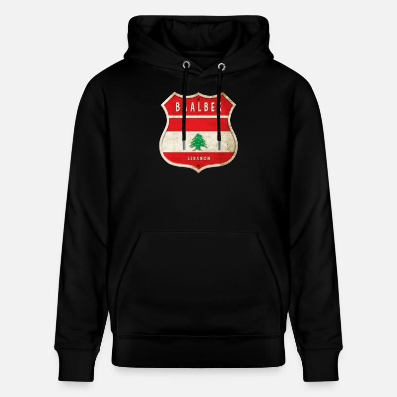 Baalbek Liban Armoiries Drapeaux Design - Sweat à capuche bio CRUISER Stanley/Stella Unisexe - noir