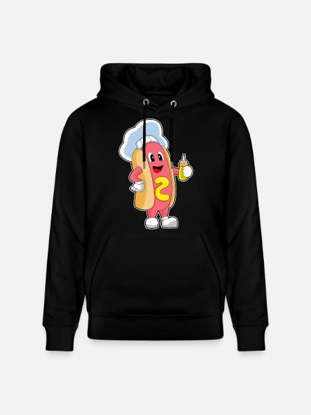 Hotdog Koch Senf Kochen - Stanley/Stella Unisex Bio-Hoodie CRUISER - Schwarz