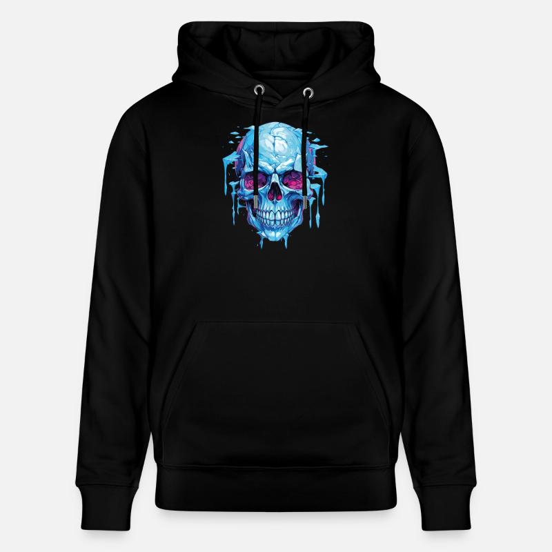 Neon Eis Schädelkunst - Stanley/Stella Unisex Bio-Hoodie CRUISER  - Schwarz
