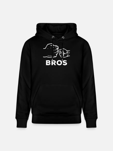 Proud Big Brother Statement Siblings - Stanley/Stella CRUISER Unisex Organic Hoodie - black