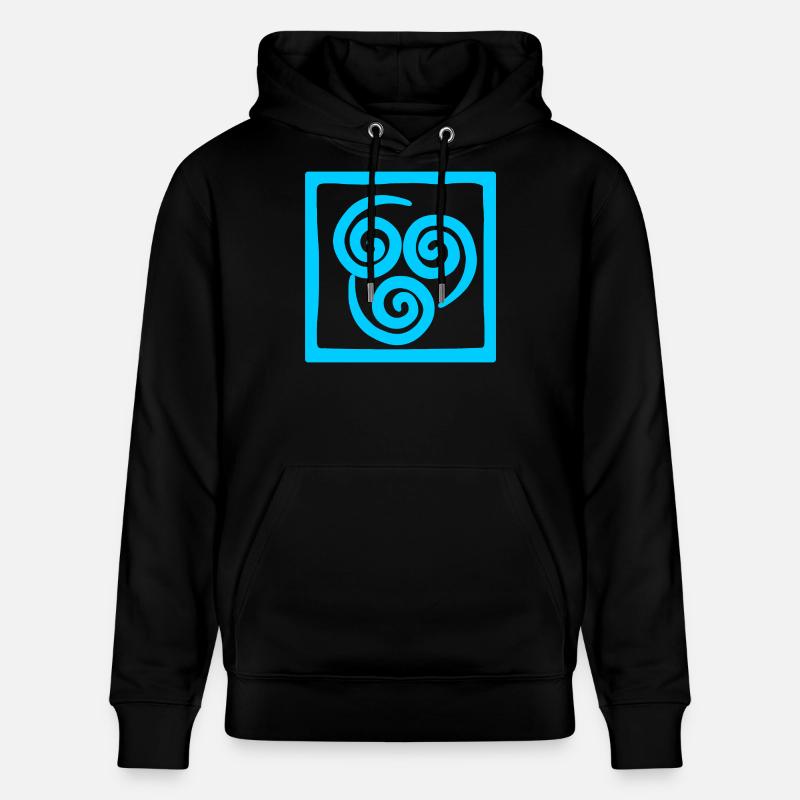 Symbole du vent en carré - Sweat à capuche bio CRUISER Stanley/Stella Unisexe - noir