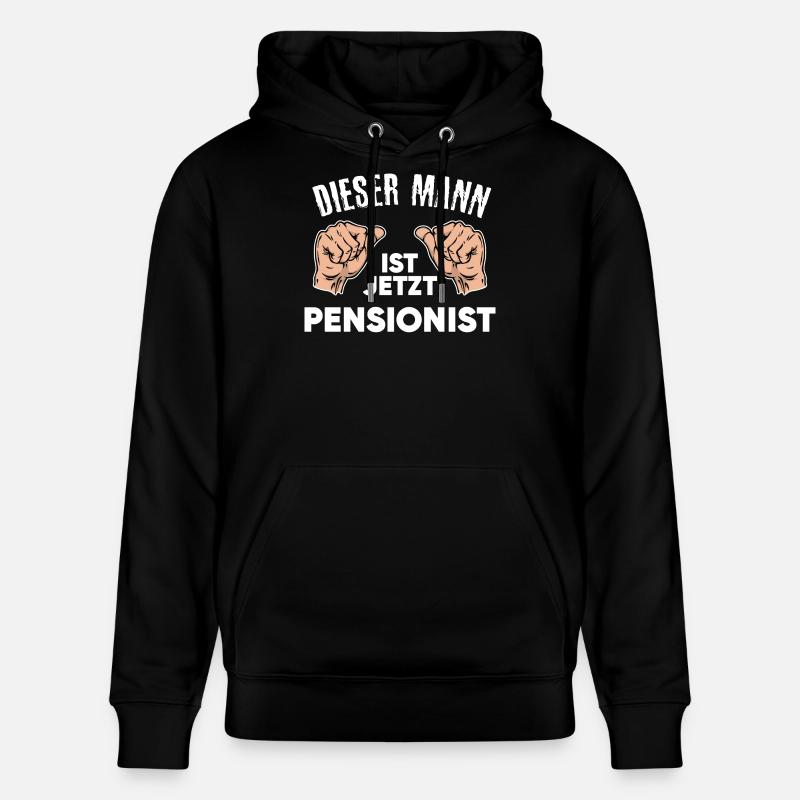 Pensionist Senior Ruhestand Statement Freizeit - Stanley/Stella Unisex Bio-Hoodie CRUISER  - Schwarz