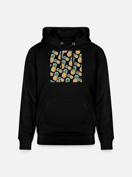 Tasty Pineapple - Stanley/Stella CRUISER Unisex Organic Hoodie - black