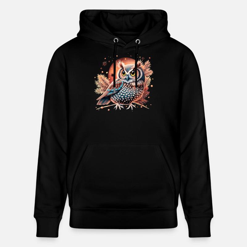 hibou_ chouette mignon - Sweat à capuche bio CRUISER Stanley/Stella Unisexe - noir
