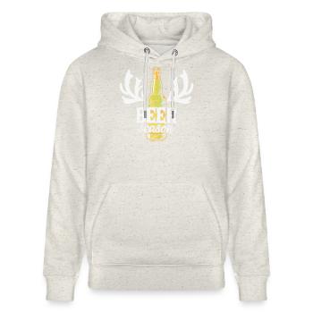 Bier, Bier trinken, Bier Fan - Stanley/Stella Unisex Bio-Hoodie CRUISER  - Beige meliert - Vorne - Alina (178cm) & Michal (187cm)