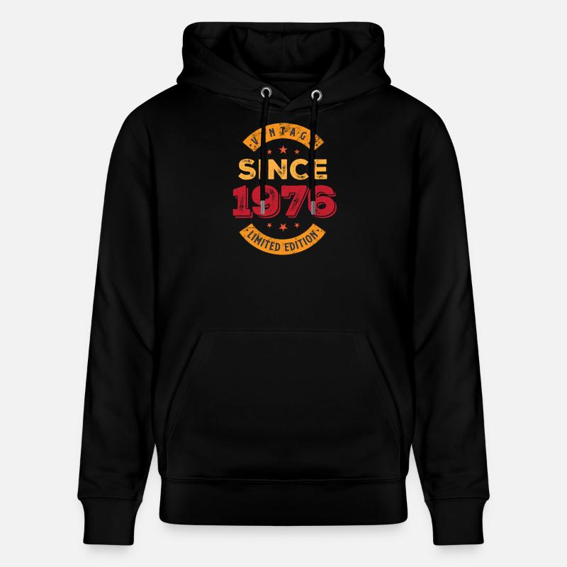 Millésime 1976 - Sweat à capuche bio CRUISER Stanley/Stella Unisexe - noir
