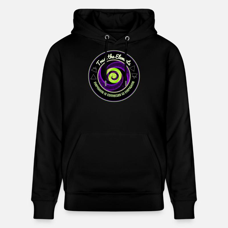 Unité en spirale des éléments - Sweat à capuche bio CRUISER Stanley/Stella Unisexe - noir