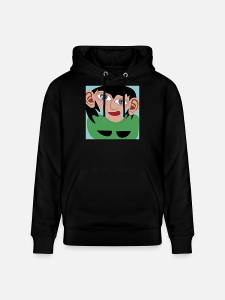 Dark-haired woman - Stanley/Stella CRUISER Unisex Organic Hoodie - black
