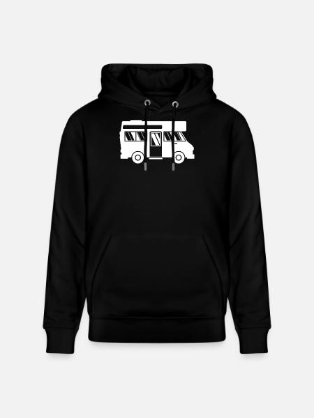 Caravan Wanderlust Wanderer Camping Camper - Stanley/Stella CRUISER Unisex Organic Hoodie - black