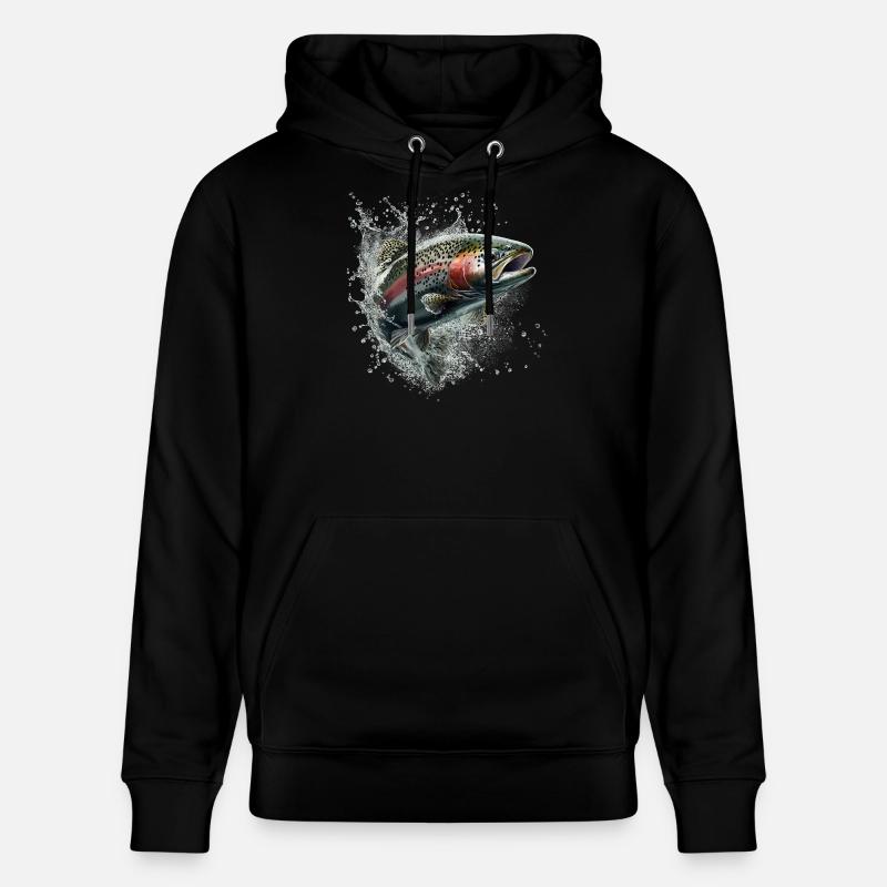 Forelle - Stanley/Stella Unisex Bio-Hoodie CRUISER  - Schwarz