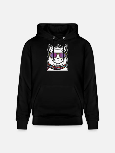 Cool Llama - Stanley/Stella CRUISER Unisex Organic Hoodie - black