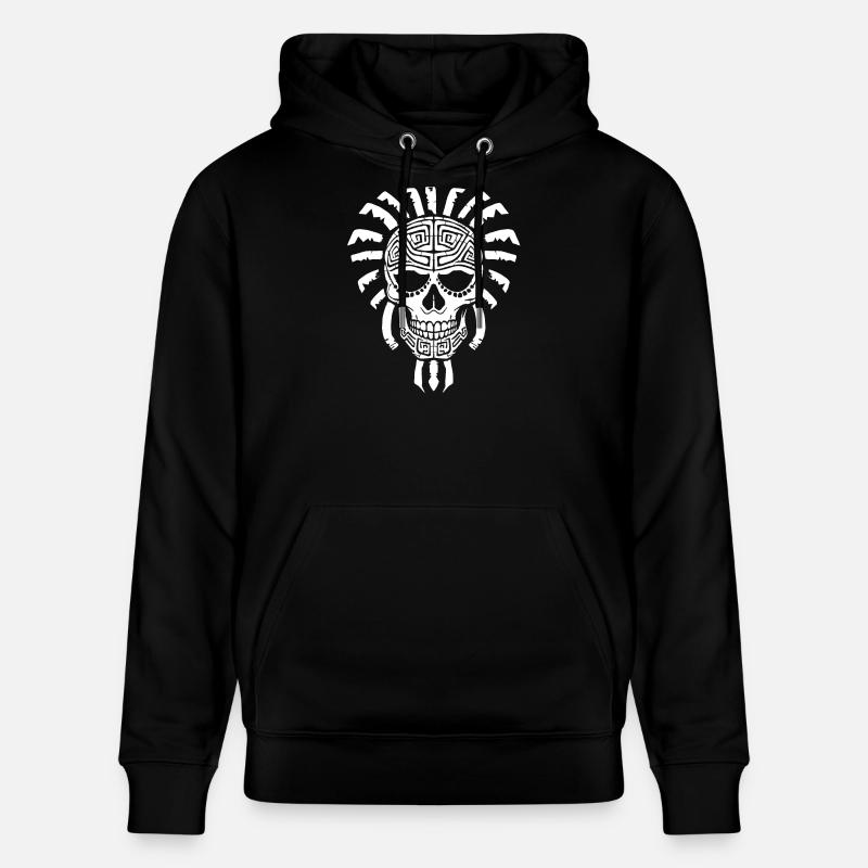 Tête de mort maya - Sweat à capuche bio CRUISER Stanley/Stella Unisexe - noir