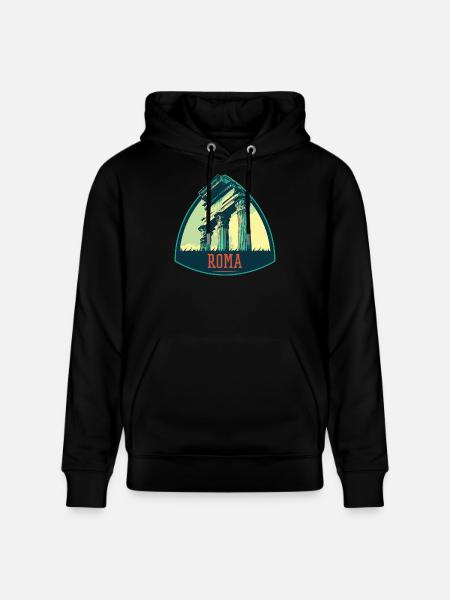 Illustration antiker Ruinen in Rom - Stanley/Stella Unisex Bio-Hoodie CRUISER - Schwarz