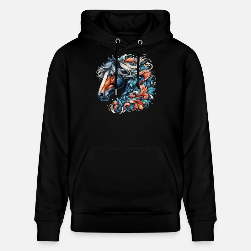 Pferd - Stanley/Stella Unisex Bio-Hoodie CRUISER  - Schwarz