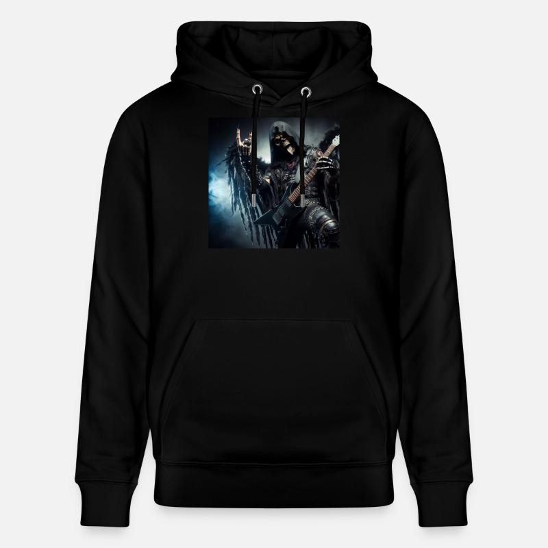 Der Sensenmann ist schwer - Stanley/Stella Unisex Bio-Hoodie CRUISER  - Schwarz