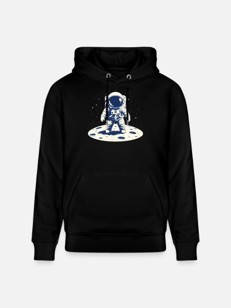 An Astronaut on the Moon - Stanley/Stella CRUISER Unisex Organic Hoodie - black