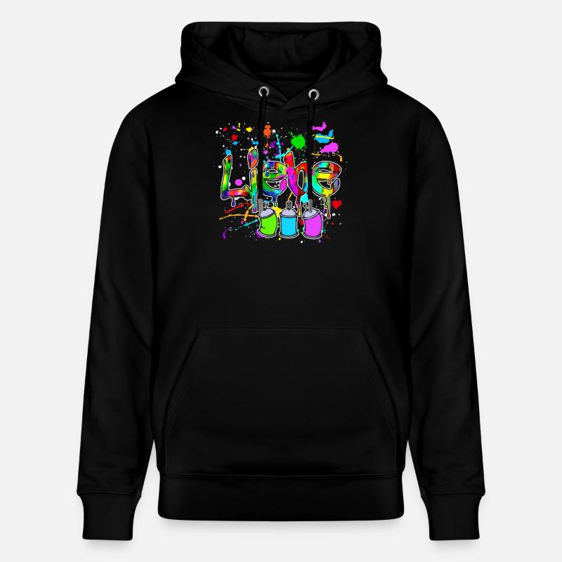 Spraydose Strassenkunst Wildstyle Graffite Sprayer - Stanley/Stella Unisex Bio-Hoodie CRUISER - Schwarz