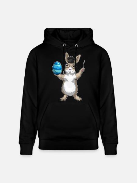 Bunny Easter Teacher - Stanley/Stella CRUISER Unisex Organic Hoodie - black