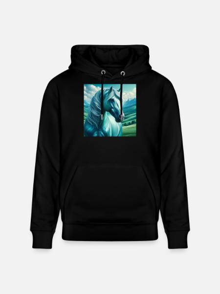 Cheval bleu - Sweat à capuche bio CRUISER Stanley/Stella Unisexe - noir