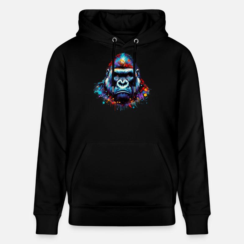 Gorille - Sweat à capuche bio CRUISER Stanley/Stella Unisexe - noir