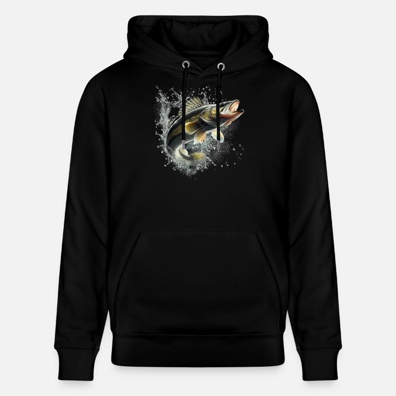 Fisch - Stanley/Stella Unisex Bio-Hoodie CRUISER  - Schwarz