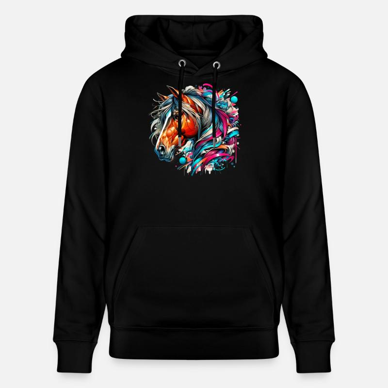 Cheval - Sweat à capuche bio CRUISER Stanley/Stella Unisexe - noir
