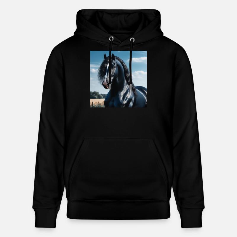 L’élégance du cheval - Sweat à capuche bio CRUISER Stanley/Stella Unisexe - noir