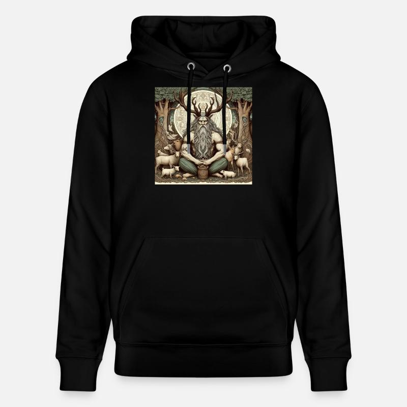 Cernunnos, dieu celte - Sweat à capuche bio CRUISER Stanley/Stella Unisexe - noir