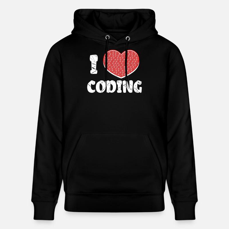 Developer Herz Coden Statement Programmierer - Stanley/Stella Unisex Bio-Hoodie CRUISER - Schwarz