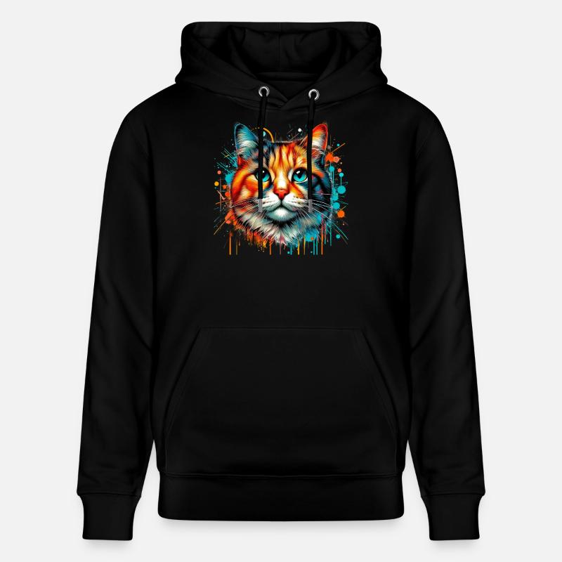 Chat - Sweat à capuche bio CRUISER Stanley/Stella Unisexe - noir