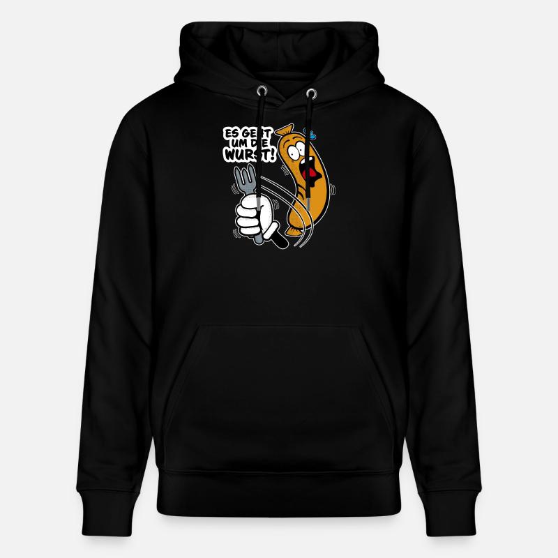 Es geht um die Wurst - Stanley/Stella Unisex Bio-Hoodie CRUISER  - Schwarz